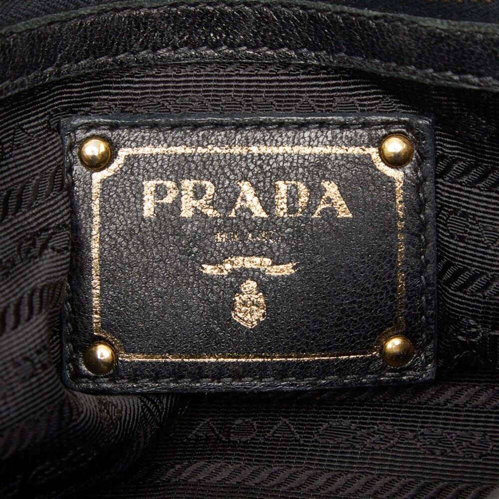 PRADA Black Leather Shoulder Bag - Picture 12 of 14